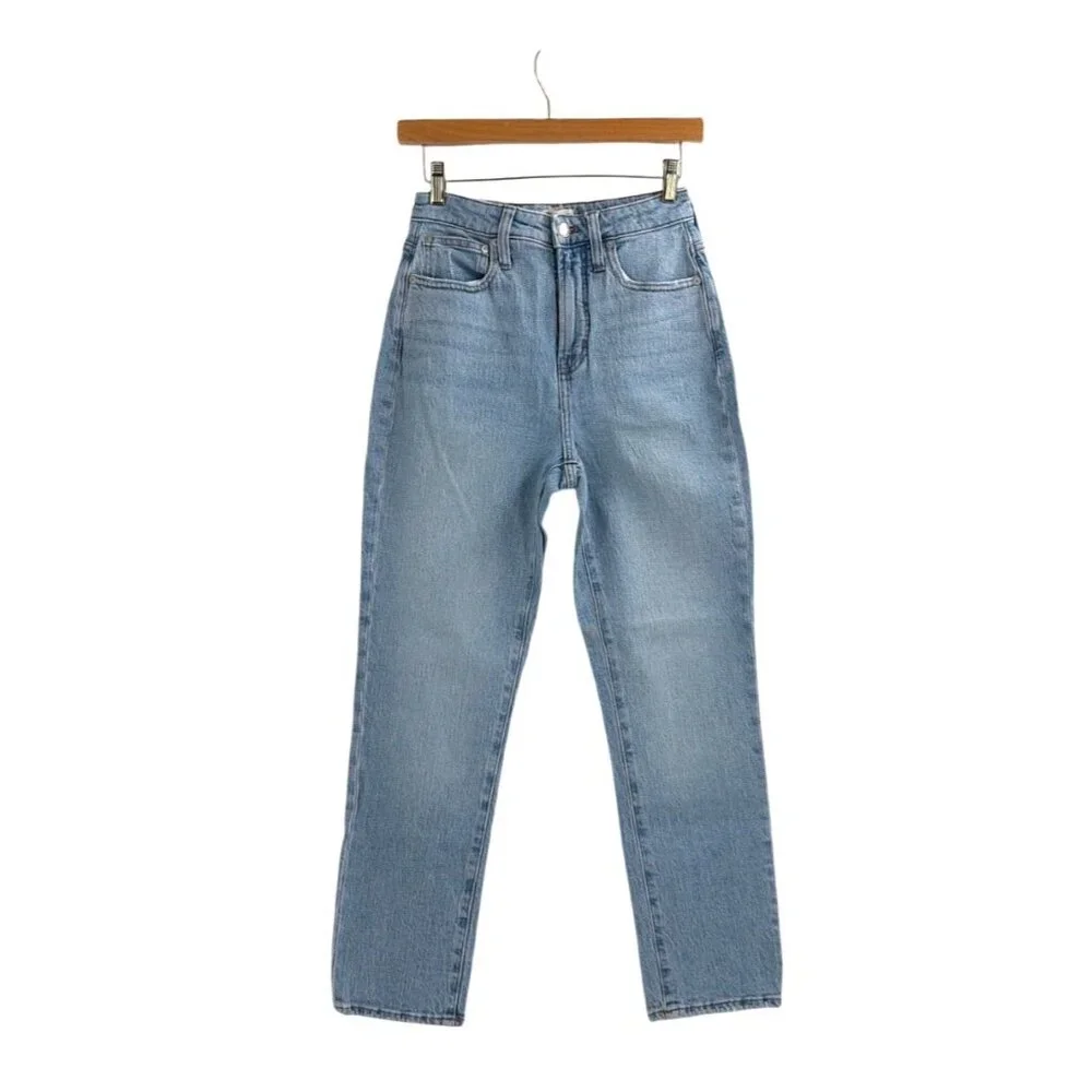 Madewell Womens 25 The Curvy Perfect Vintage Jeans Light Wash Denim Straight Leg - Picture 1 of 8